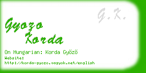 gyozo korda business card